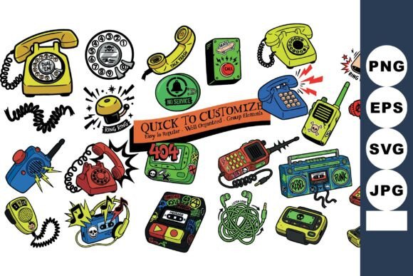 Retro Cartoon Phone Doodles: A Designer's Stitch Review