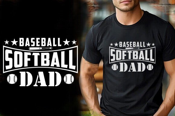 Review: Baseball Softball Dad T-Shirt Design for Embroidery