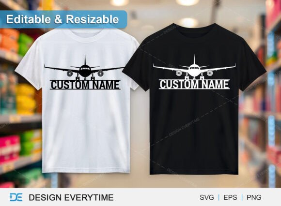 Review: Custom Airplane Logo Name T-shirt Design