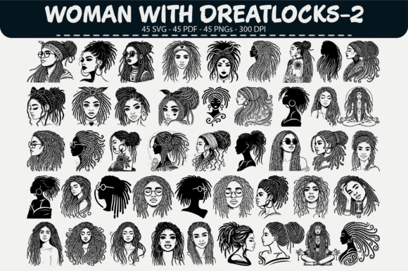 Review: Woman with Dreadlocks Clipart–45 Design