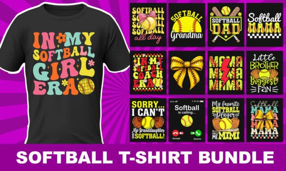 Softball T-Shirt Designs Bundle: A Designer's Field Test